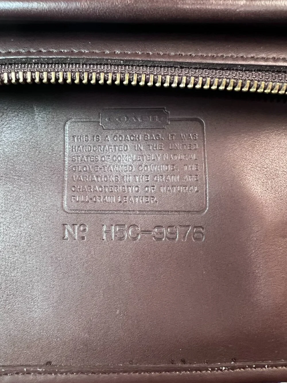 Coach 9976 Anderson Zip Top Brown Vintage Cross Body Bag